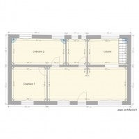 PLAN  ETAGE AVEC ESCALIER DANS CUISINE