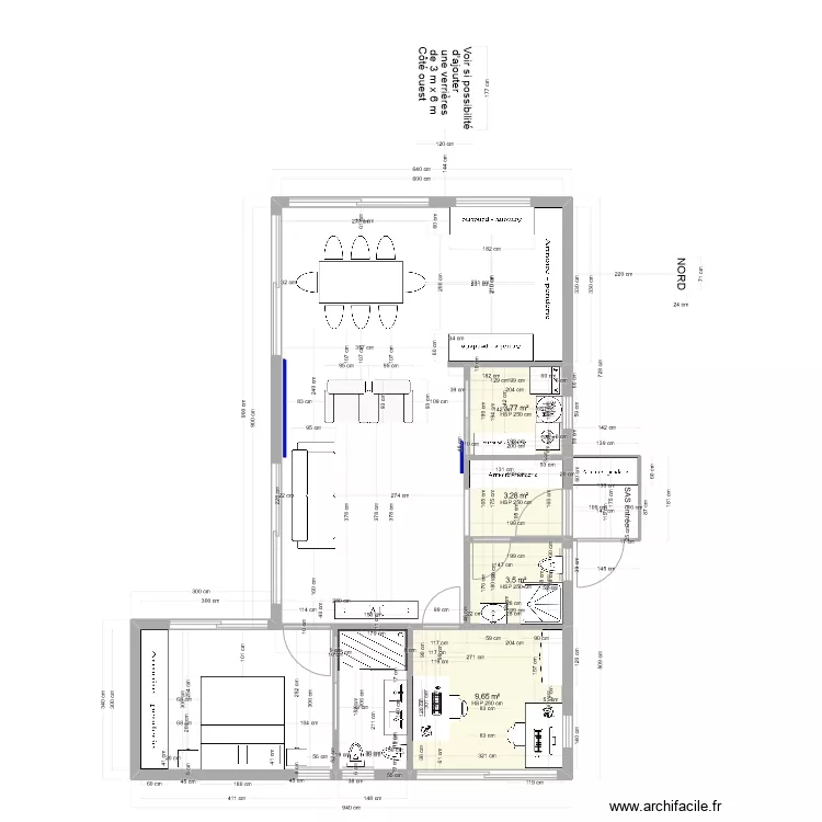 PLAN REZ L 81 M2 HABITABLE - METAL DC. Plan de PLAN REZ L 81 M2 HABITABLE - METAL DC. Plan de