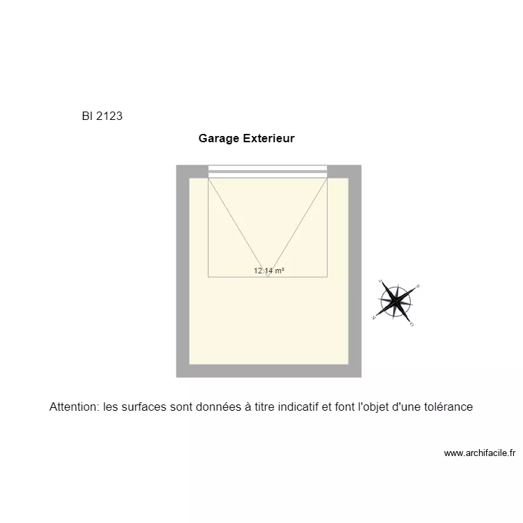 BI2123 Garage exterieur . Plan de BI2123 Garage exterieur . Plan de