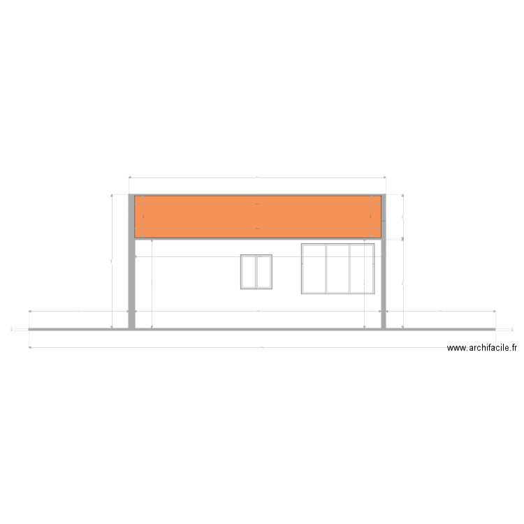 garage façade  arriere  modif porte service 5. Plan de 0 pièce et 0 m2