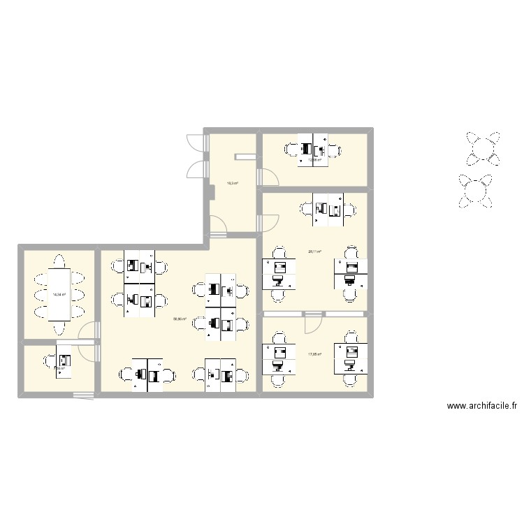 Reorg bureau SCIS 4. Plan de 0 pièce et 0 m2