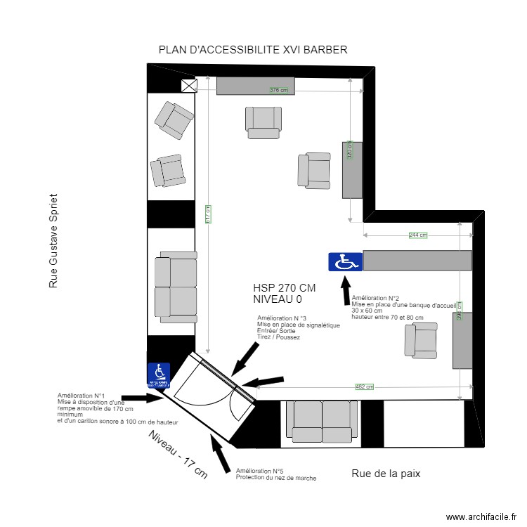 XVI BARBER EVACUATION. Plan de 0 pièce et 0 m2