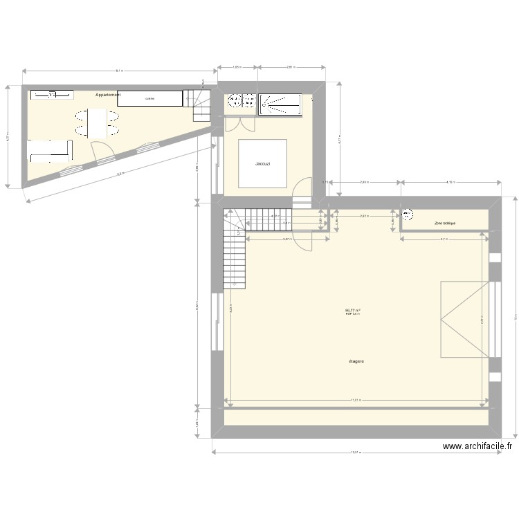 Maison Adissan EDC. Plan de 6 pièces et 134 m2
