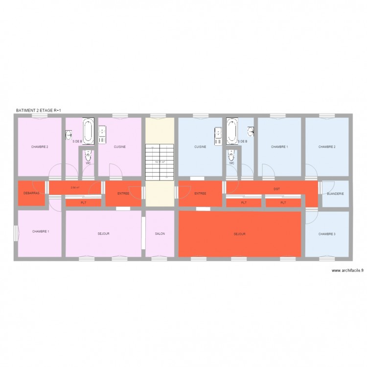 GENDARMERIE BATIMENT 2. Plan de 0 pièce et 0 m2