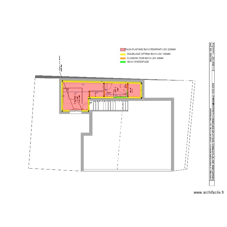 PLAN PLATRERIE R+1 AJANA. Plan de 0 pièce et 0 m2