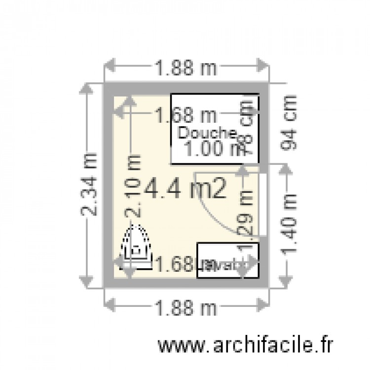 Salle de bains Collioure. Plan de 0 pièce et 0 m2