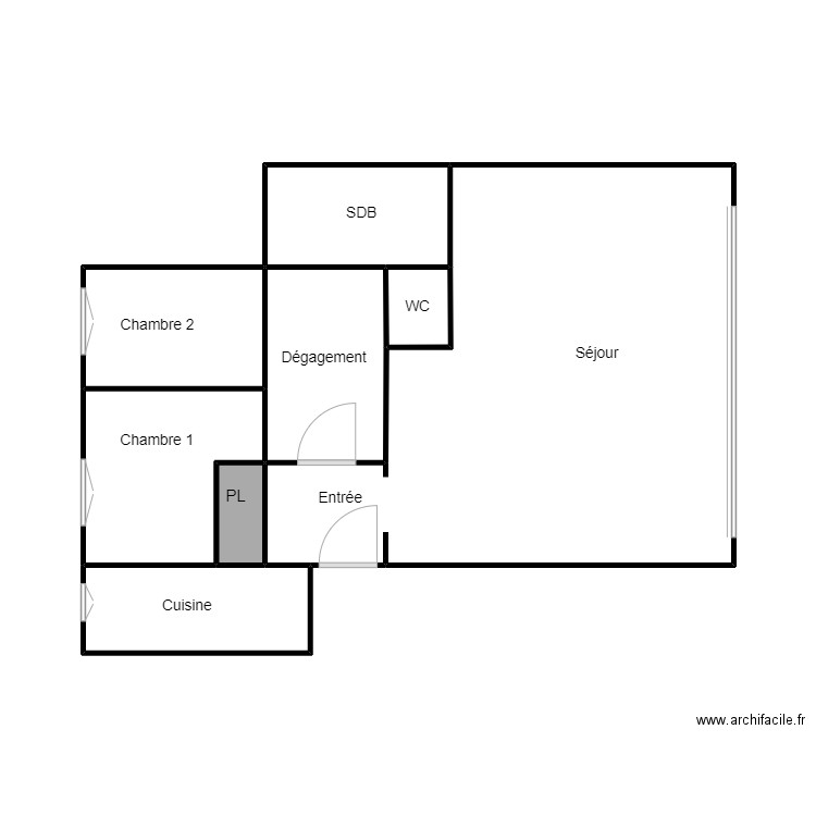 PLAN EMSALLEM 1. Plan de 8 pièces et 37 m2