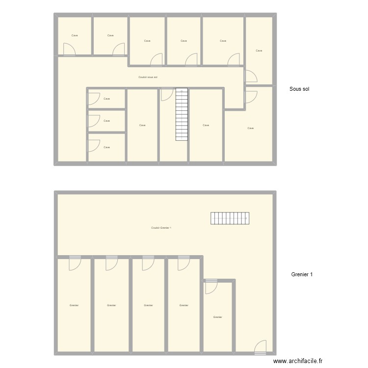 Croquis  GEISS Parties Communes ET Etage. Plan de 0 pièce et 0 m2