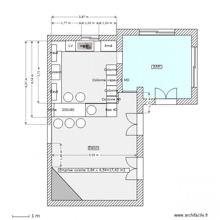 Cuisine Severine C9. Plan de 0 pièce et 0 m2