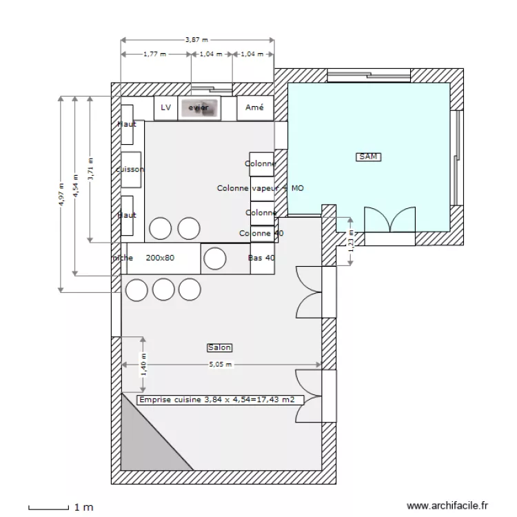 Cuisine Severine C9. Plan de 