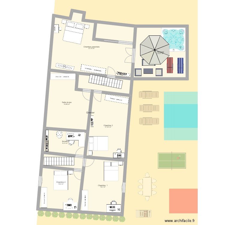 Projet perso Simandre projet final.1. Plan de 15 pièces et 334 m2