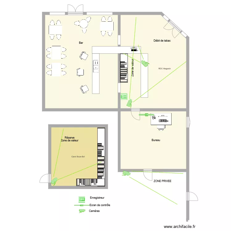TABAC L EQUINOXE Video protection . Plan de 
