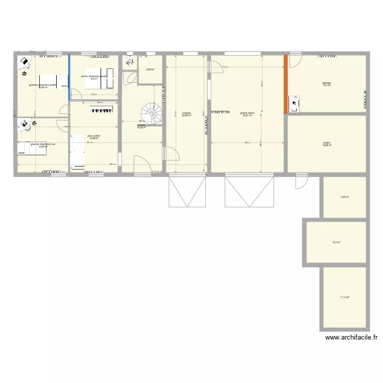 Maison bey rdc. Plan de Maison bey rdc. Plan de