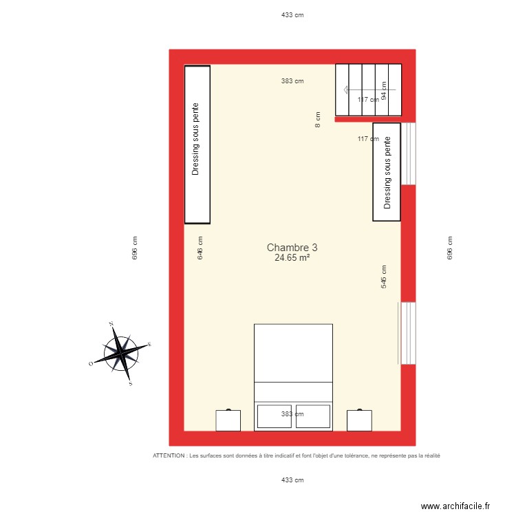 BI 1893 2ème étage coté. Plan de 0 pièce et 0 m2