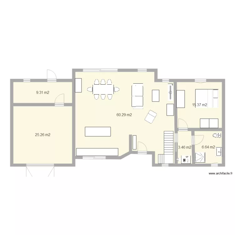 maison 3bis. Plan de maison 3bis. Plan de
