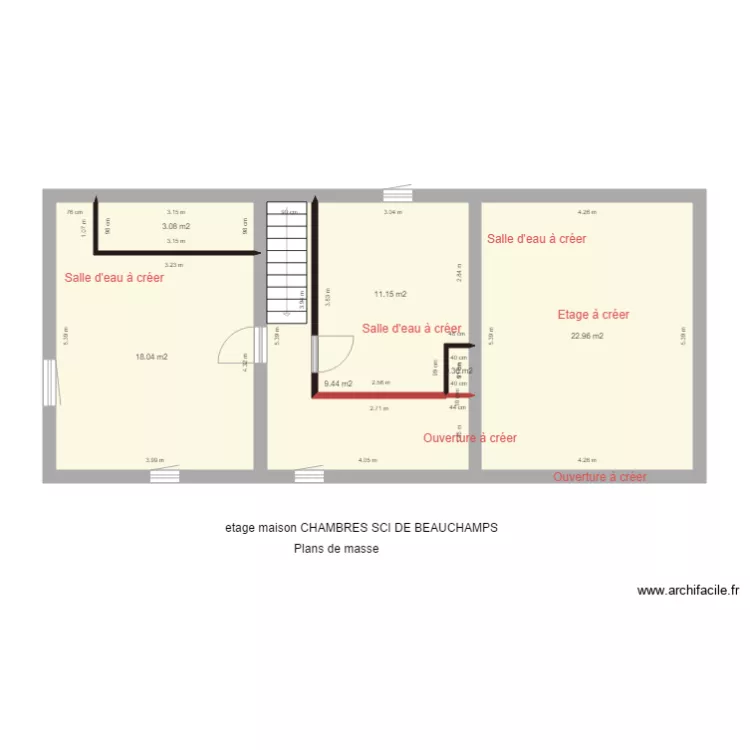sci beauchamps ETAGE MAISON 2 chambres VERSION 1. Plan de 