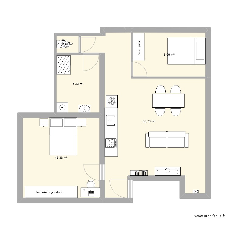 mas. Plan de 0 pièce et 0 m2