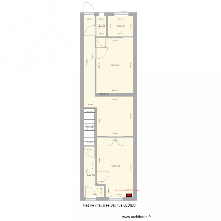 DIEU version 2 unités rez de chaussée plan masse ENEDIS. Plan de 0 pièce et 0 m2