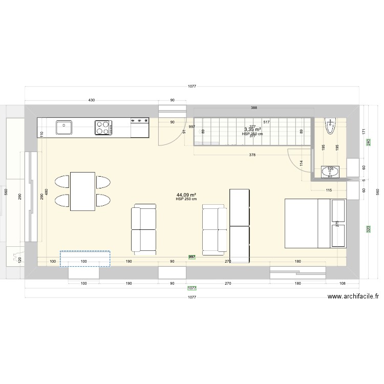 Plans ISOSPAN. Plan de 6 pièces et 97 m2