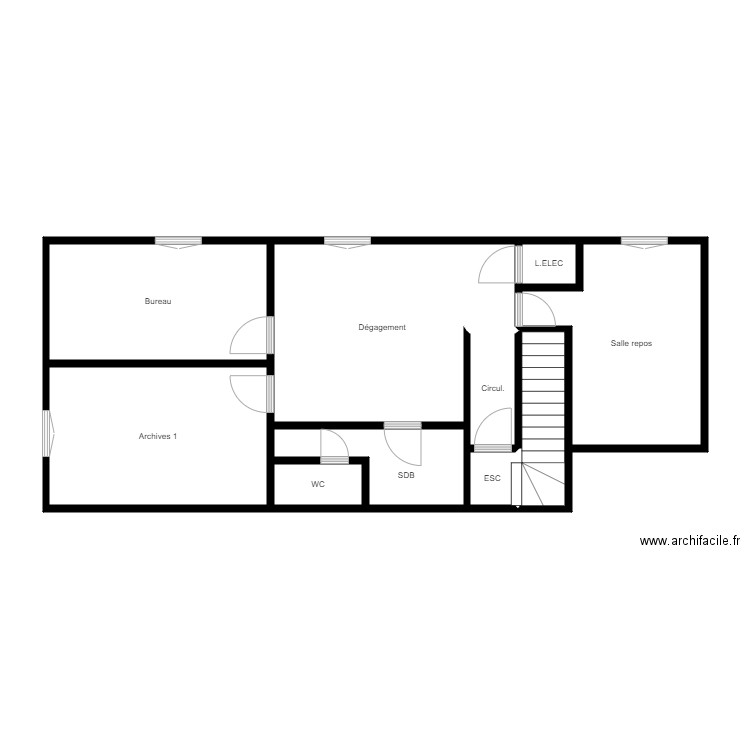 PLAN R+1 MERCEDES. Plan de 10 pièces et 72 m2