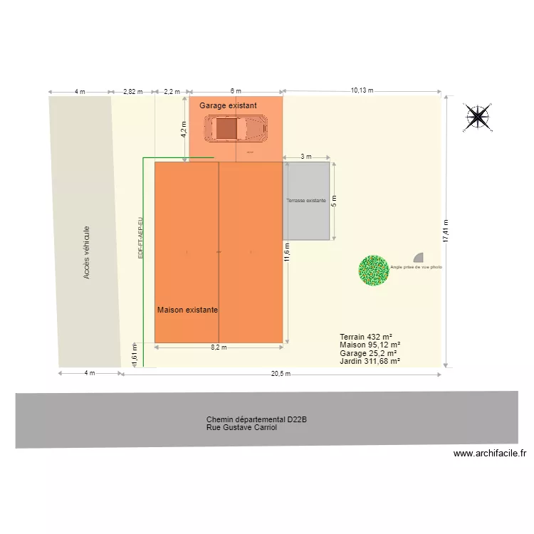 Maison. Plan de 