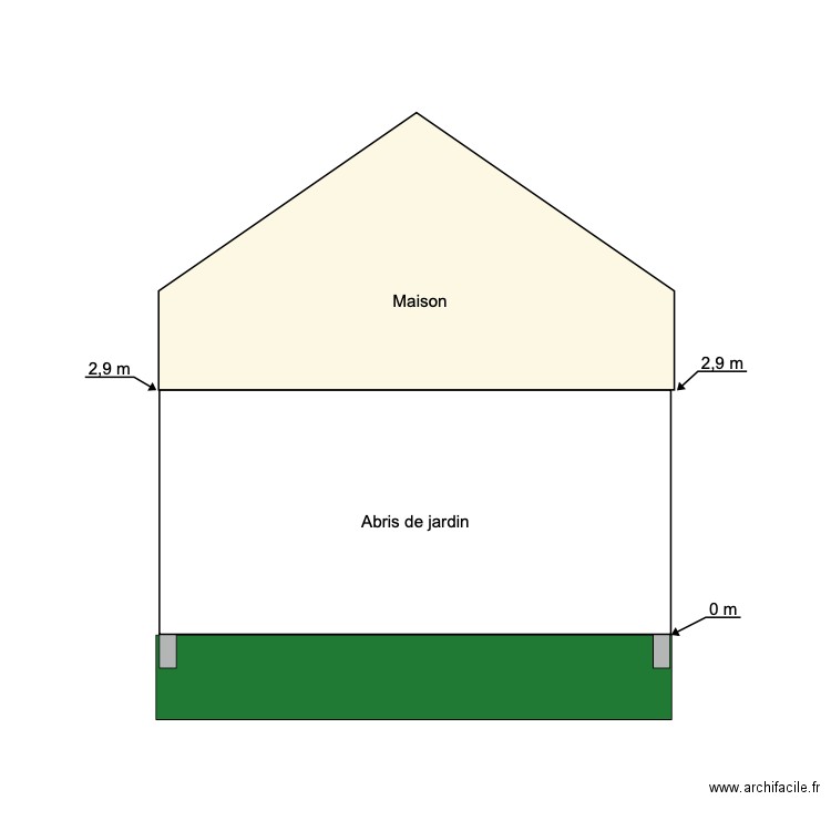 Plan de coupe 2. Plan de 0 pièce et 0 m2