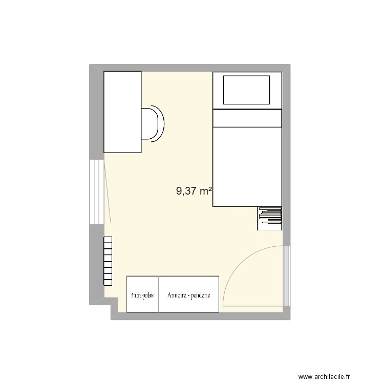 chambre fille. Plan de 0 pièce et 0 m2