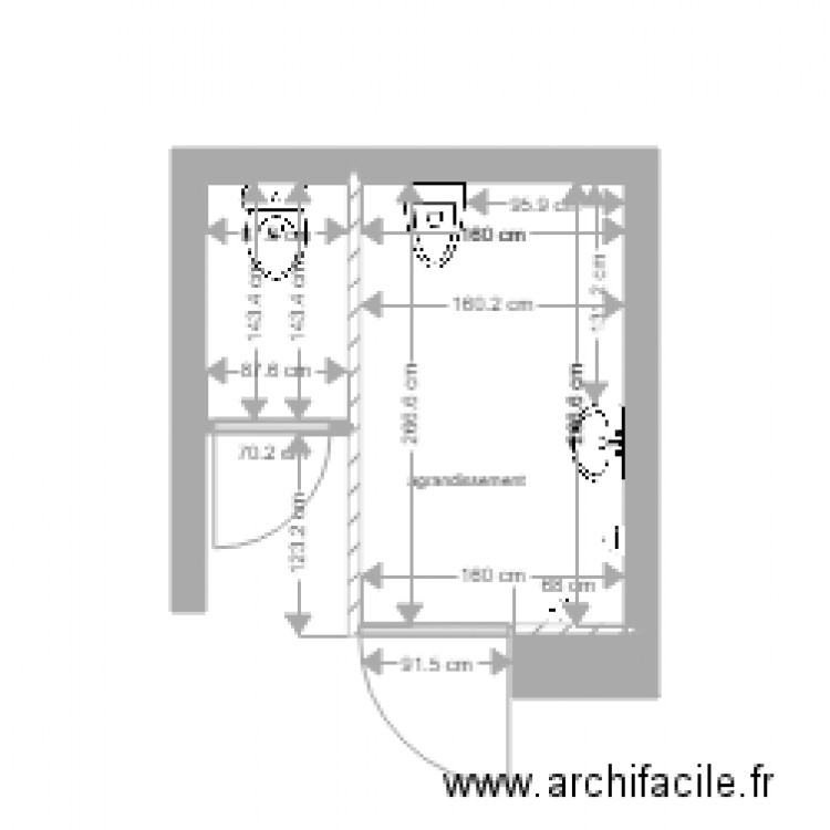 WC école 3. Plan de 0 pièce et 0 m2