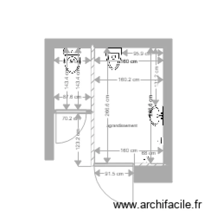 WC école 3. Plan de WC école 3. Plan de