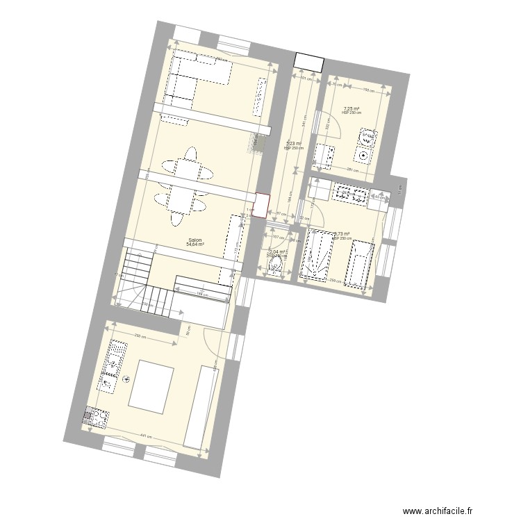 Ça avance1. Plan de 20 pièces et 406 m2