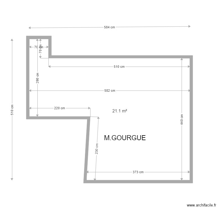 GOURGUE. Plan de 0 pièce et 0 m2