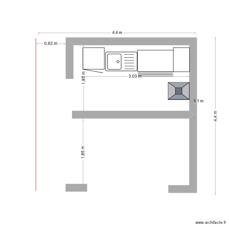 ABRI BOIS AU SOL. Plan de 0 pièce et 0 m2