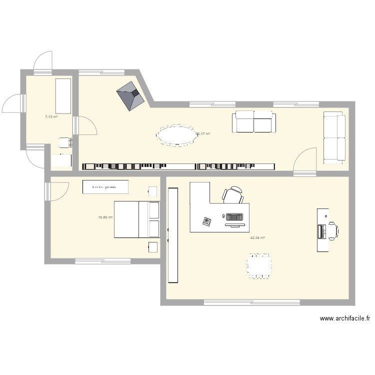 Pibrac haut modification. Plan de 0 pièce et 0 m2