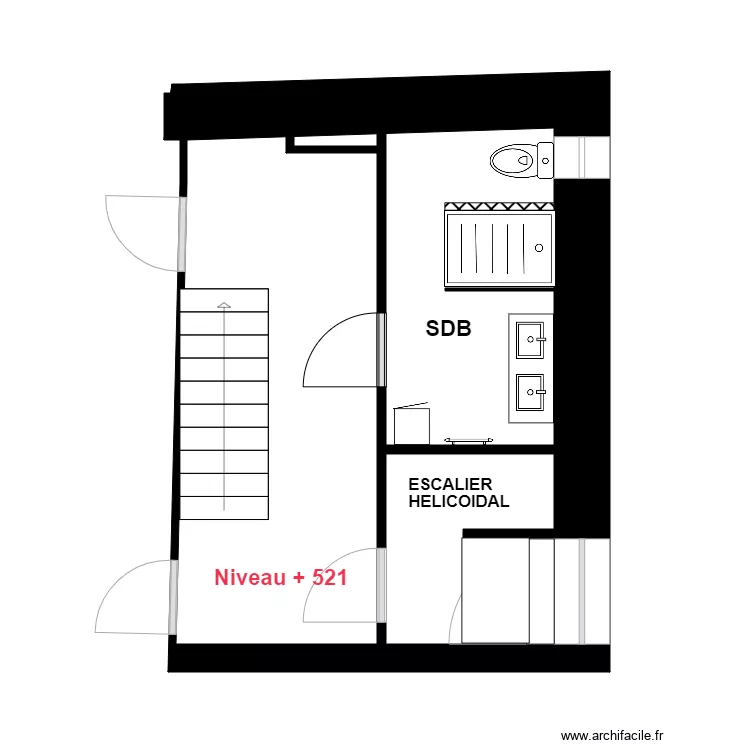 CORRADO 3eme ETAGE PROJET 2 SDB . Plan de 
