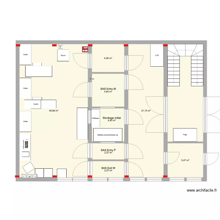 Batiment RD draft. Plan de 