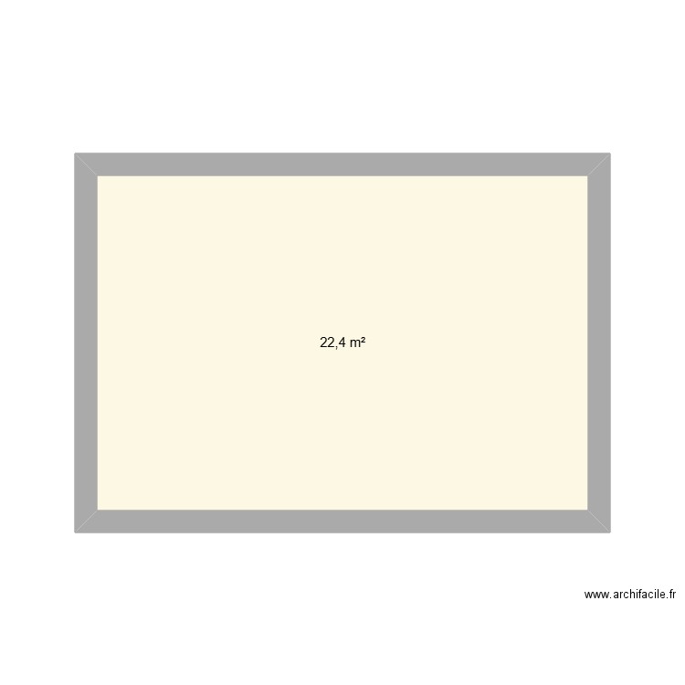 mas delcouet. Plan de 1 pièce et 22 m2