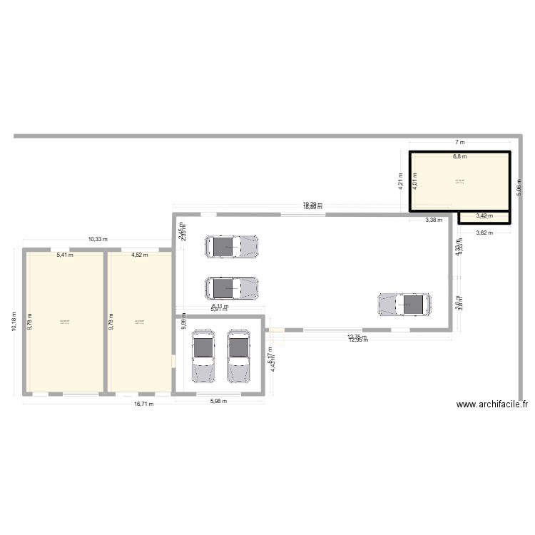 gar. Plan de 9 pièces et 399 m2