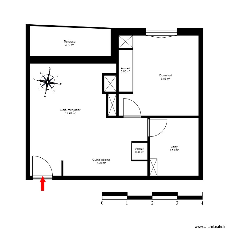 ED. LA SOLANA DEL TARTER, BLOC 2, 4-5. EL TARTER, CANILLO. Plan de 10 pièces et 37 m2