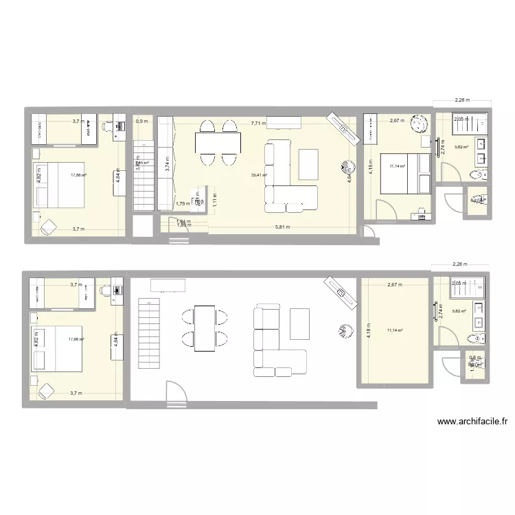 VERSION 2. Plan de 10 et 110 m² VERSION 2. Plan de 10 et 110 m²