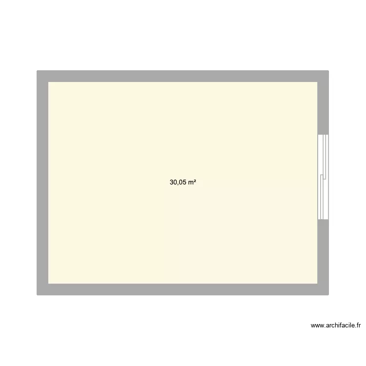 STUDIO 30M2. Plan de 1  et 30 m²