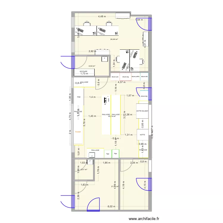 labo. Plan de 5 pièces et 94 m² labo. Plan de 5 pièces et 94 m²