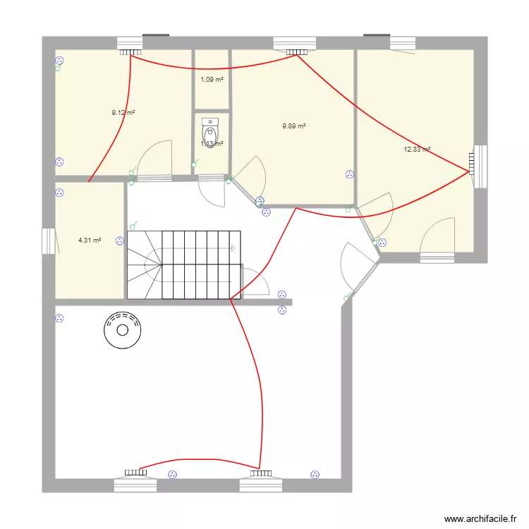 Rez de Chauss&eacute;e. Plan de 