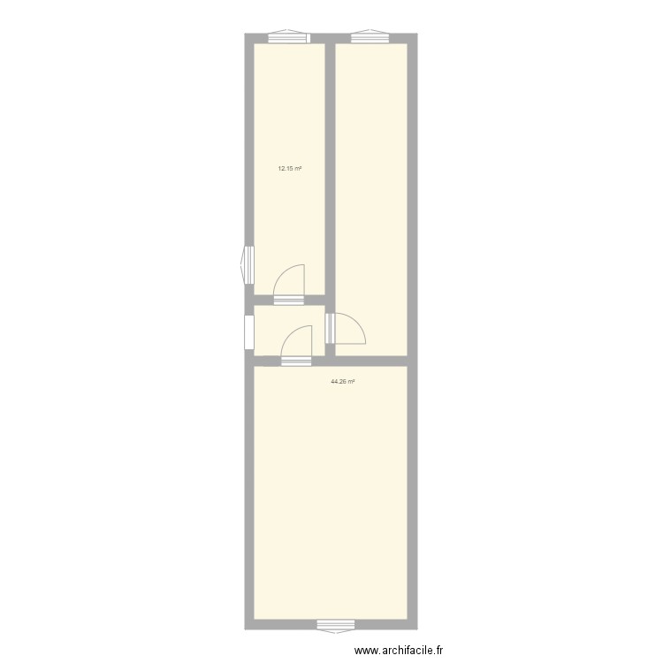 appart 1. Plan de 0 pièce et 0 m2