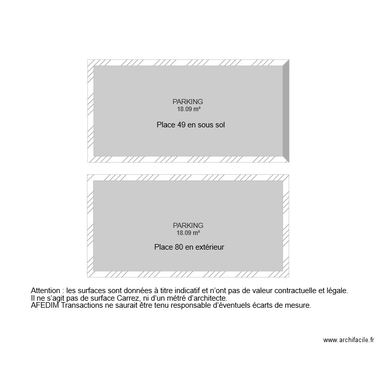 BI 4641 PARKING. Plan de 0 pièce et 0 m2