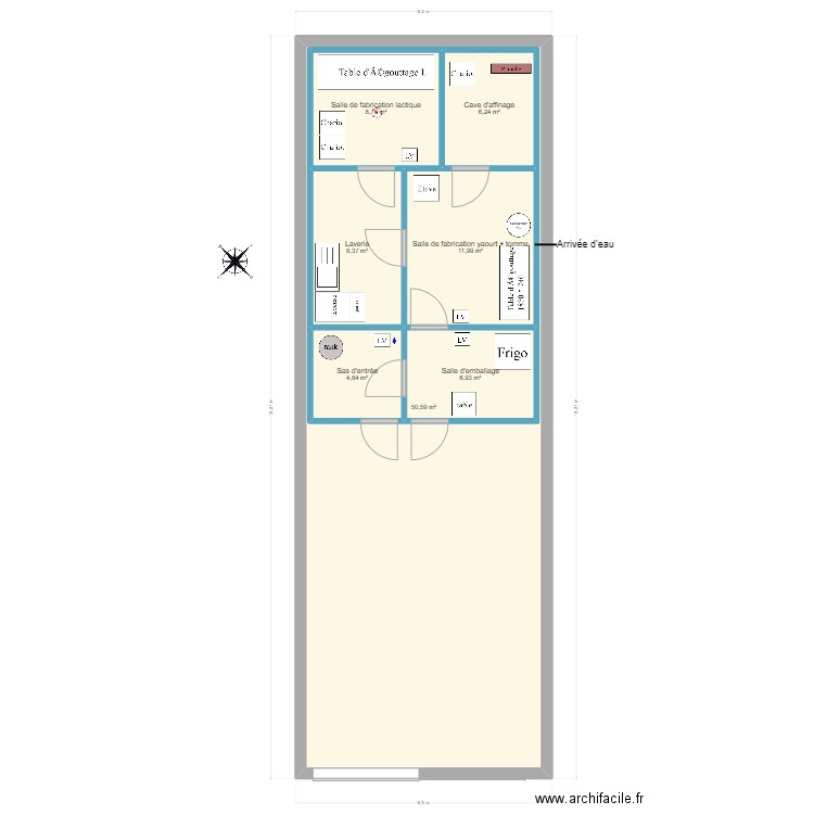 BRIANCON Laure. Plan de 7 pièces et 150 m2