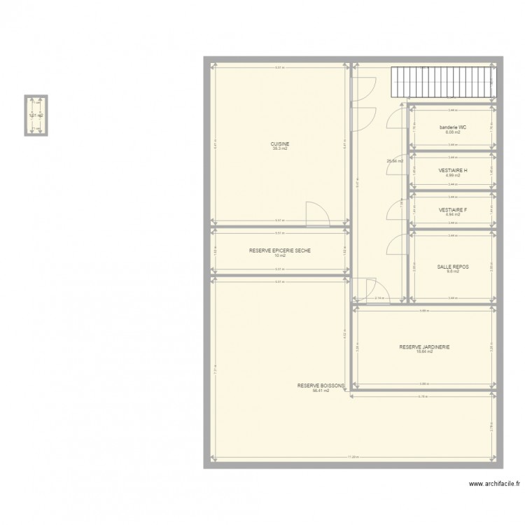 SERRE. Plan de 10 pièces et 173 m2