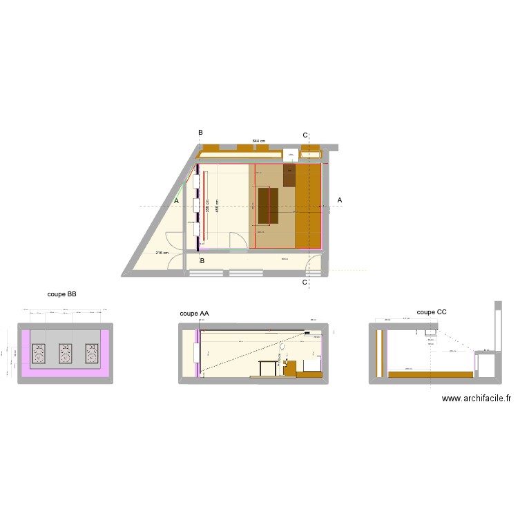 Bierges - Montage_son - ECLAIARGE. Plan de 4 pièces et 74 m2