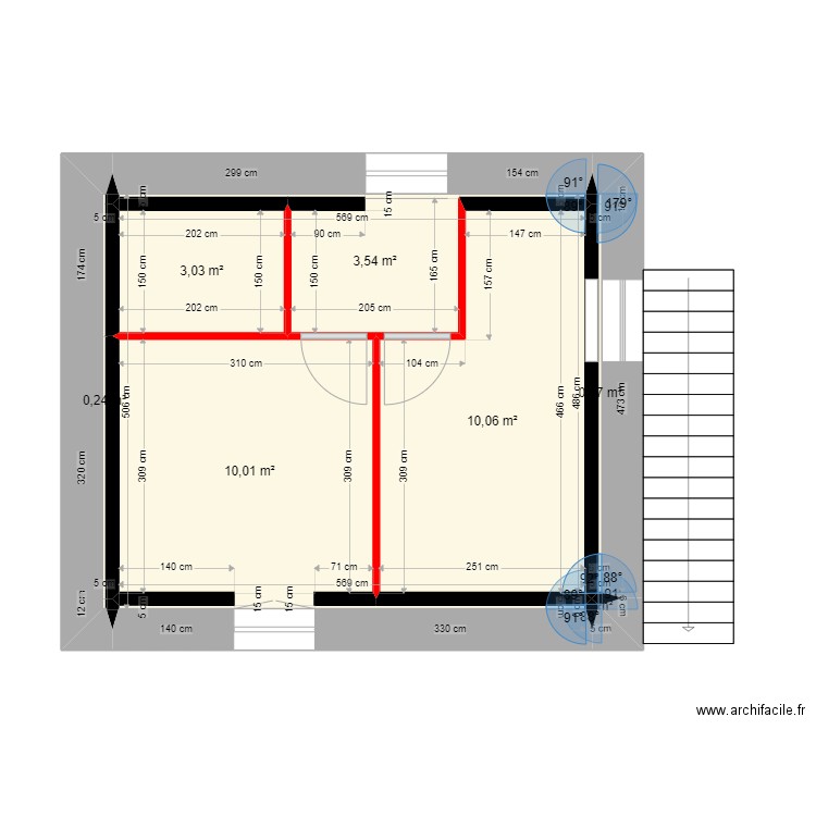 maison etage. Plan de 7 pièces et 27 m2