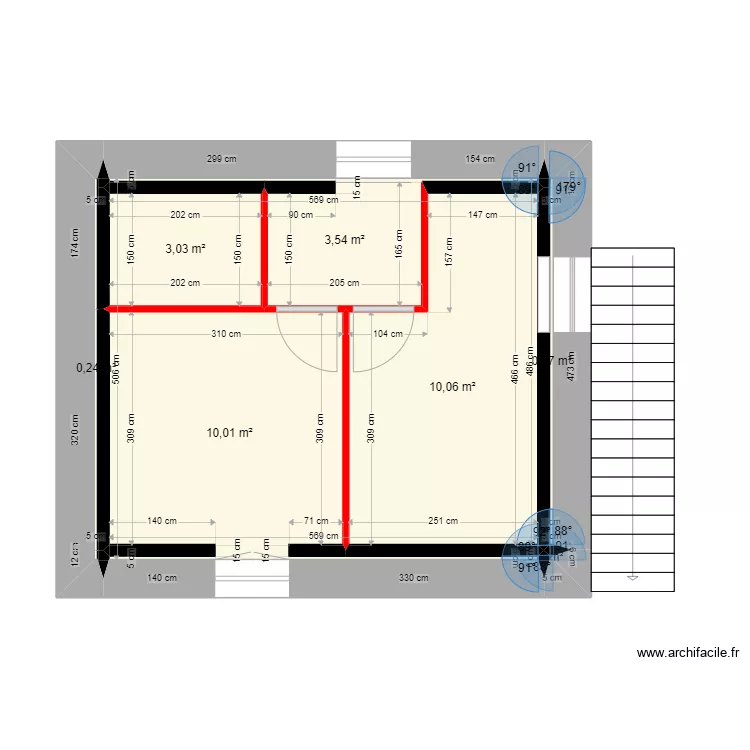 maison etage. Plan de 