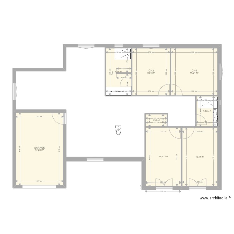 maison teyran lion SANS AGRANDISSEMENT 2. Plan de 8 pièces et 69 m2